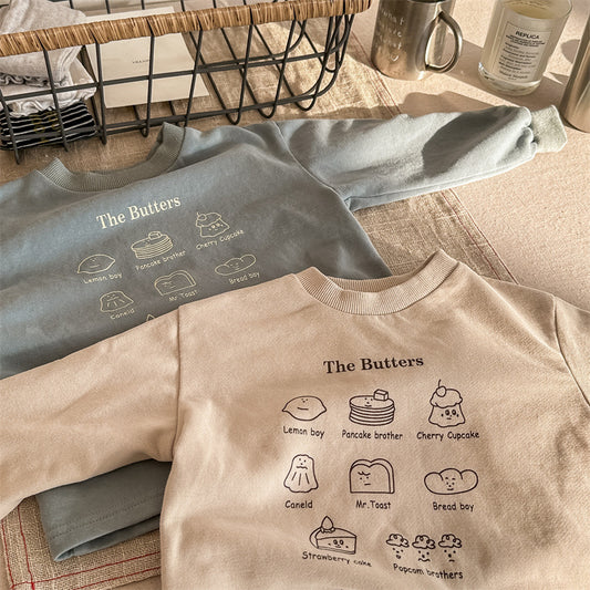 【BABY&KID】パン柄長袖トップスSK102334