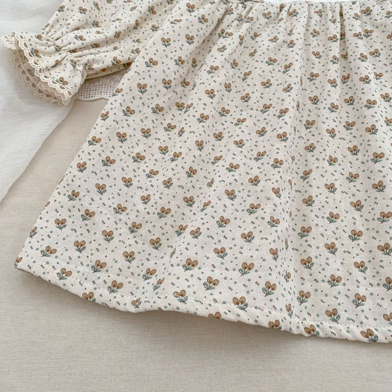 【BABY&KID】フレンチ小花柄ロンパース、ワンピースSK107917