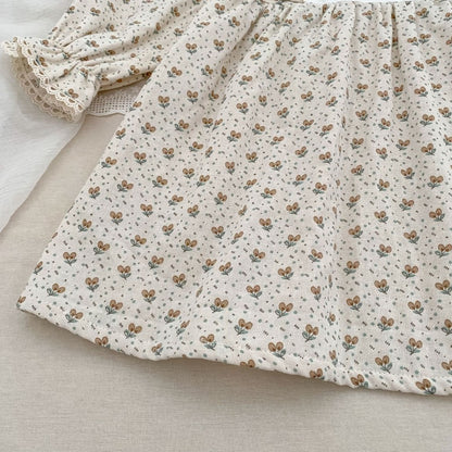【BABY&KID】フレンチ小花柄ロンパース、ワンピースSK107917