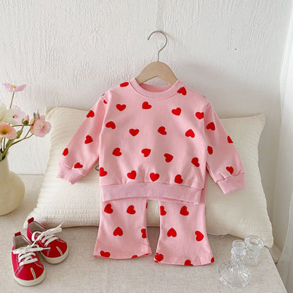【BABY&KID】ハートプリントセットアップSK092927