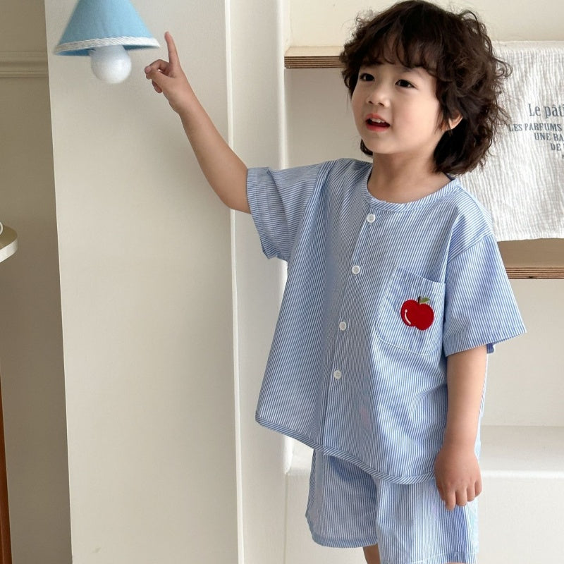 【BABY＆KID】夏新作 りんご柄セットアップ、ワンピースSK063015