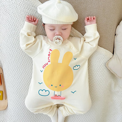 【BABY】HOW smartウサギ柄可愛いロンパースSK051604