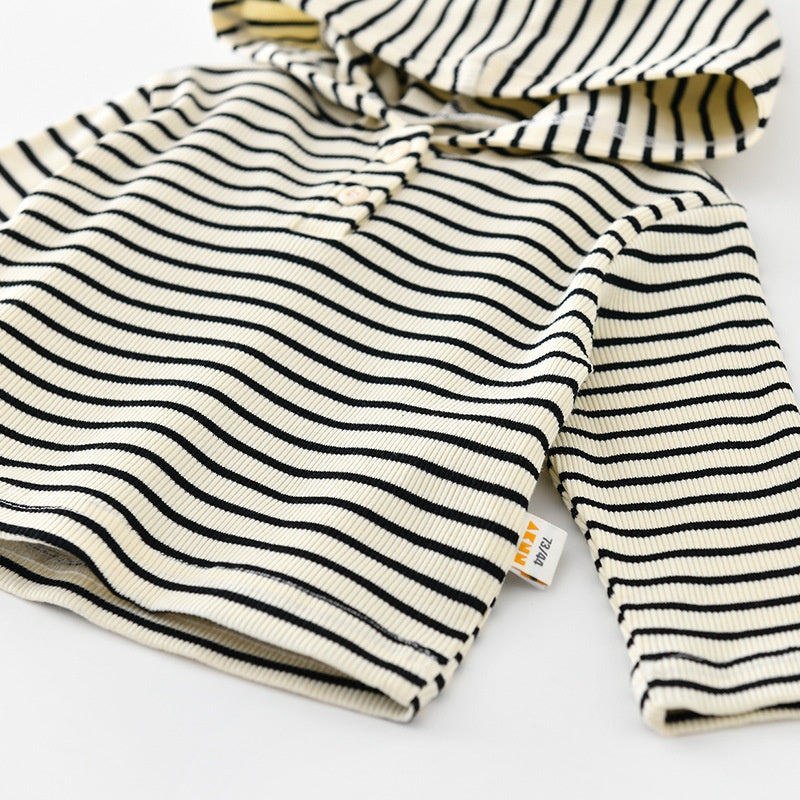 【BABY&KID】ペンギンサロペットカバーオール、ボーダー長袖トップスSK107815