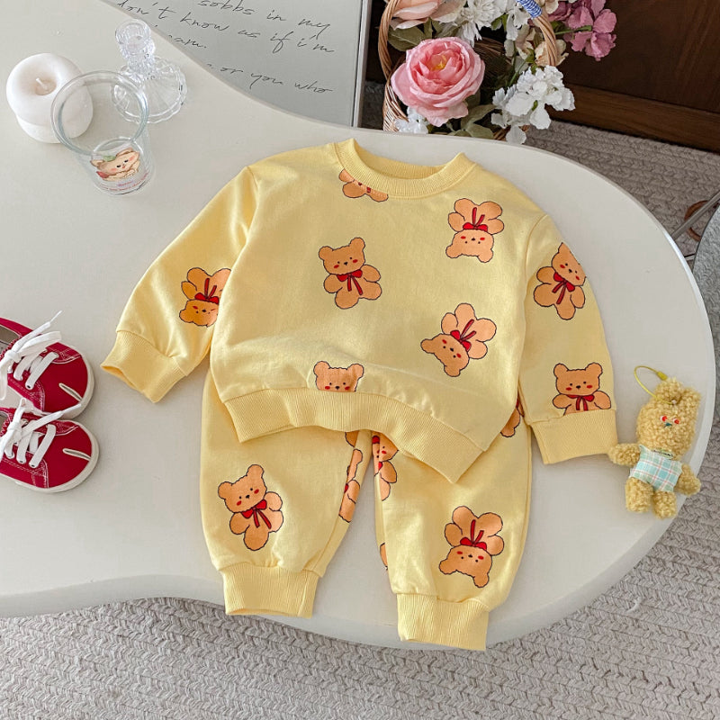 【BABY&KID】かわいいくまプリントセットアップSK092929