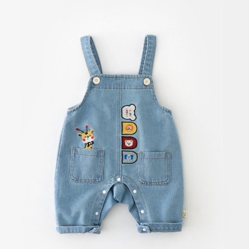【BABY】カートゥーンアップリケサロペットSK100522
