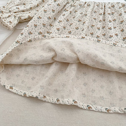 【BABY&KID】フレンチ小花柄ロンパース、ワンピースSK107917