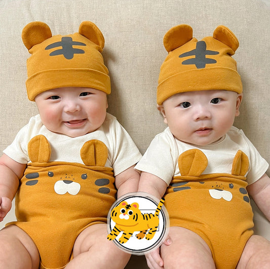 【BABY】トラ柄ロンパース&帽子SK100302