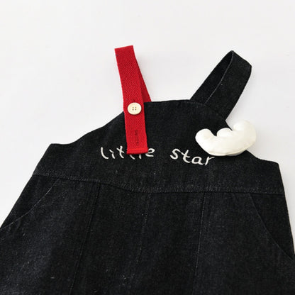 【BABY&KID】刺繍サロペットカバーオール、星柄長袖トップスSK107816