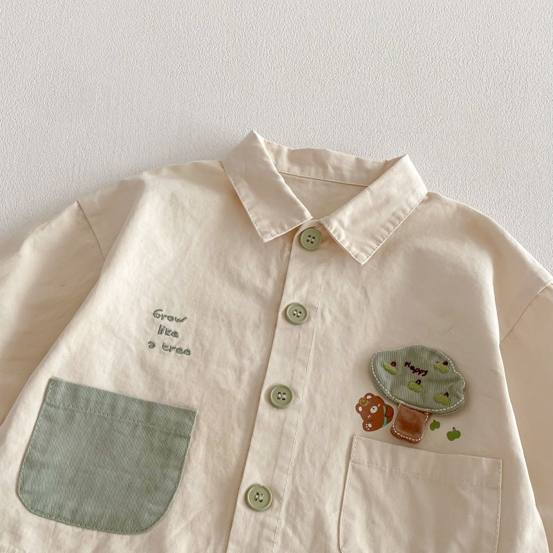 【BABY&KID】ツリー柄ロンT、襟付きシャツSK104112