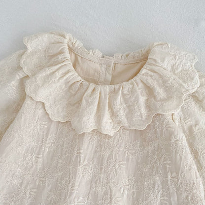 【BABY&KID】ラウンドネック刺繍ロンパース、ワンピースSK107920