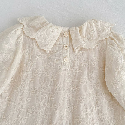 【BABY&KID】ラウンドネック刺繍ロンパース、ワンピースSK107920
