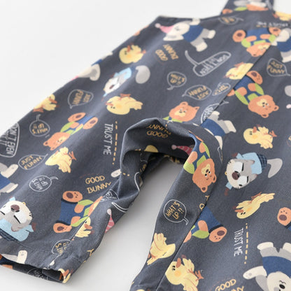 【BABY&KID】いぬ総柄サロペット、いぬ長袖トップスSK107814