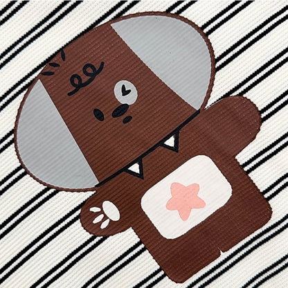 【BABY】ペット、クマ柄ボーダーロンパースSK051306
