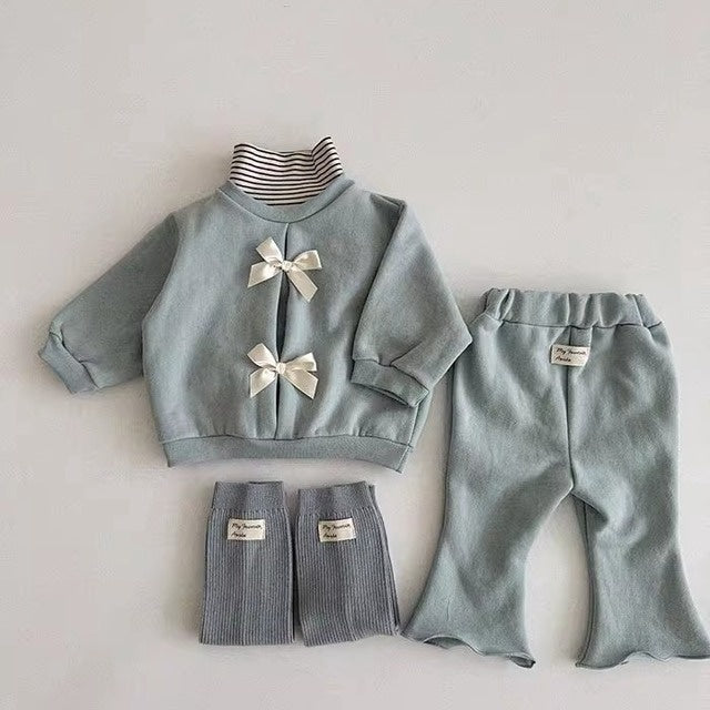 【BABY&KID】韓国風 可愛い蝶結びセットアップSK031305