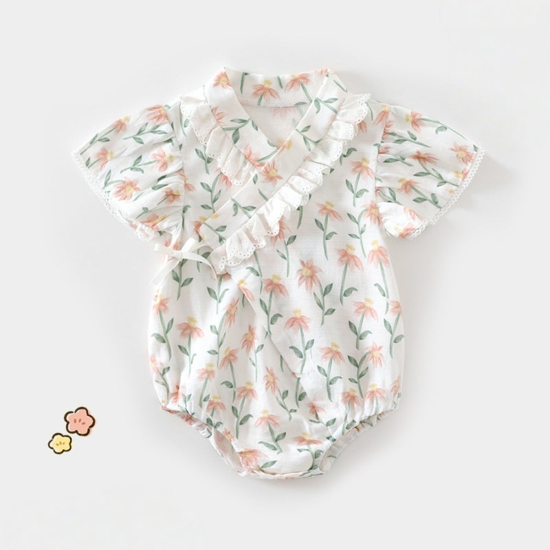 【BABY】夏新作ひまわりロンパースSK106313