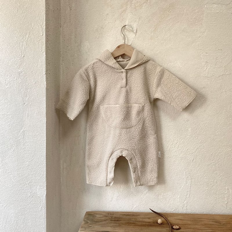 【BABY】冬新作帽子付けフリース長袖オールインワン　全1色SK11384