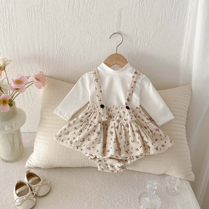 【BABY】コーデュロイ小花柄サロペットSK031508
