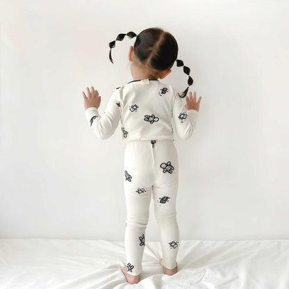 【BABY】スカル総柄ロンパース、セットアップSK101713