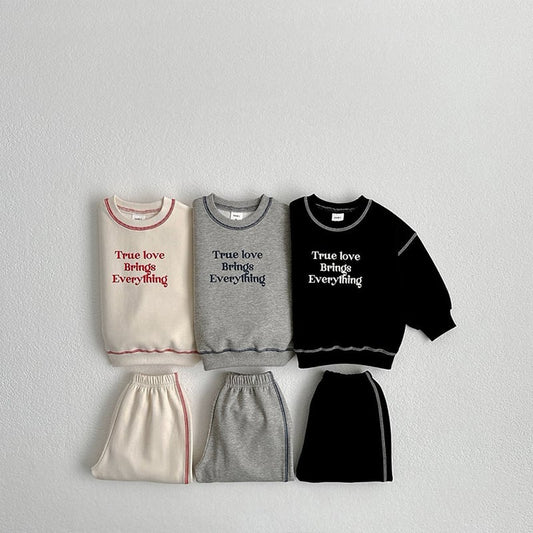 【BABY&KID】英字カジュアルセットアップ　全3色SK11401