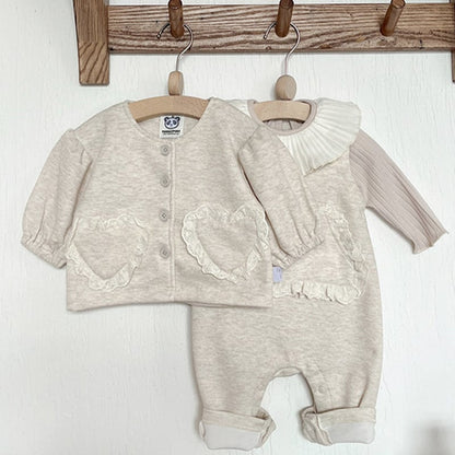 【BABY&KIDS】 レース付けアウターORサロペットロンパースSK060304