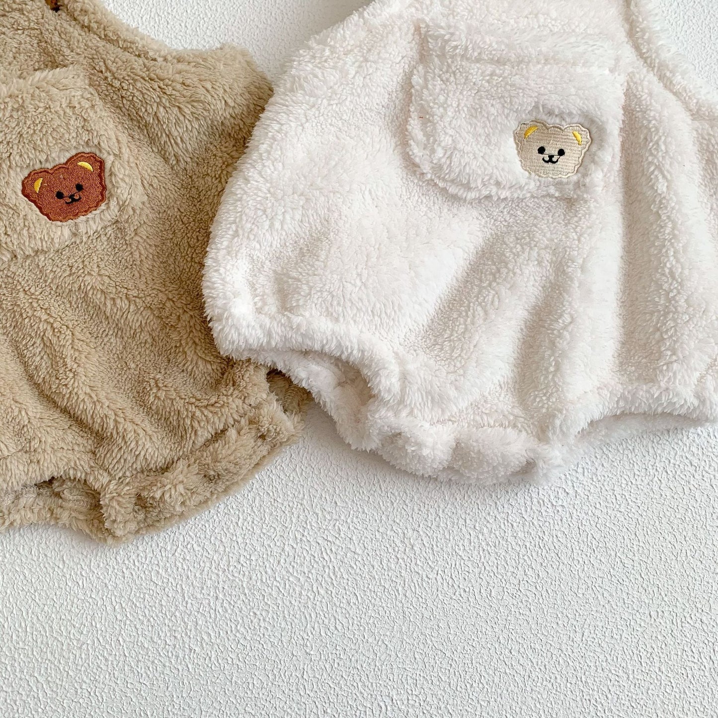 【BABY】冬新作 もこもこクマ柄サロペットSK11368