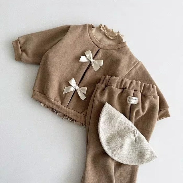 【BABY&KID】韓国風 可愛い蝶結びセットアップSK031305