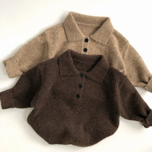 【BABY&KID】レトロくすみカラーニットセーター２色SK11374
