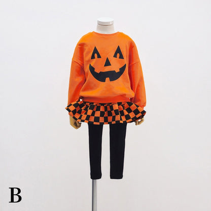 【BABY&KID】かぼちゃ風キッズセットアップSK101716