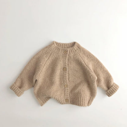 【BABY&KID】冬新作無地起毛ニットカーディガン 全2色SK11340