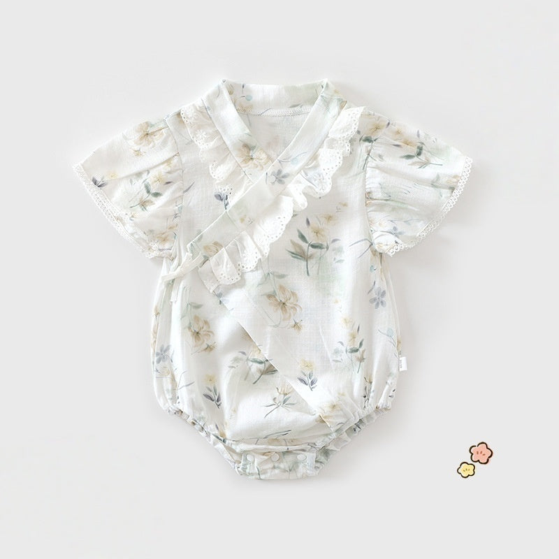 【BABY】夏新作レースフラワーロンパースSK106312