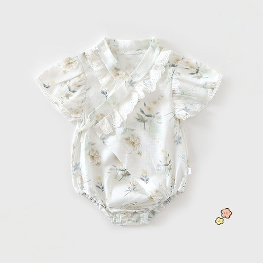 【BABY】夏新作レースフラワーロンパースSK106312