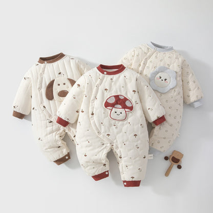 [BABY] New Winter Collection Cartoon All-Over Print Quilted Coverall SK108214