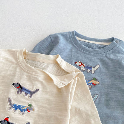 【BABY&KID】犬ロゴ長袖シャツSK030719