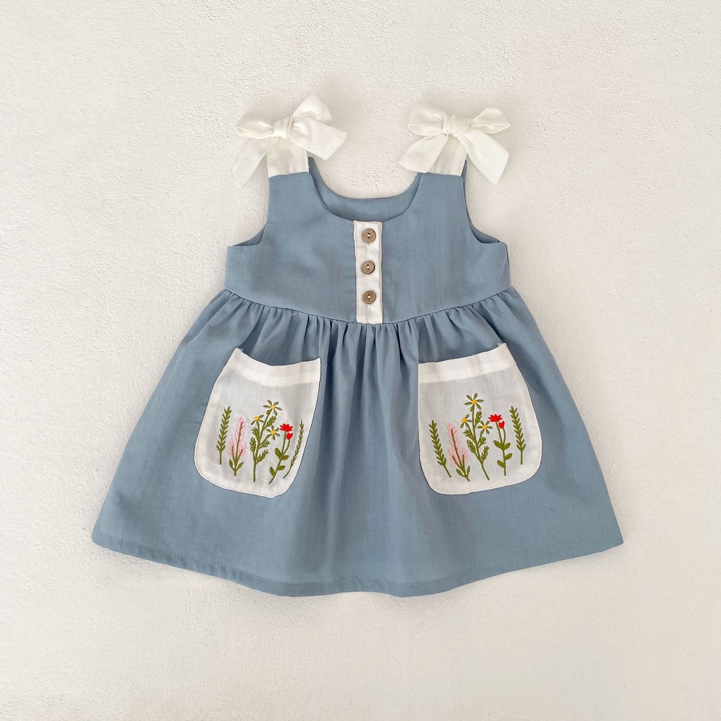 【BABY&KID】夏新作 韓国風花刺繍セットアップ、ワンピースSK104931