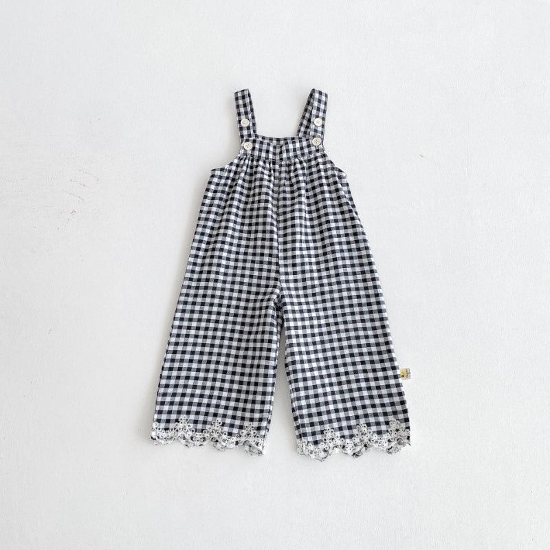 【BABY&KID】カバーオールサロペット＆レース襟インナー2点セットSK092322