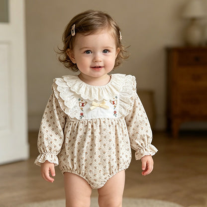 【BABY&KID】フレンチ小花柄ロンパース、ワンピースSK107917