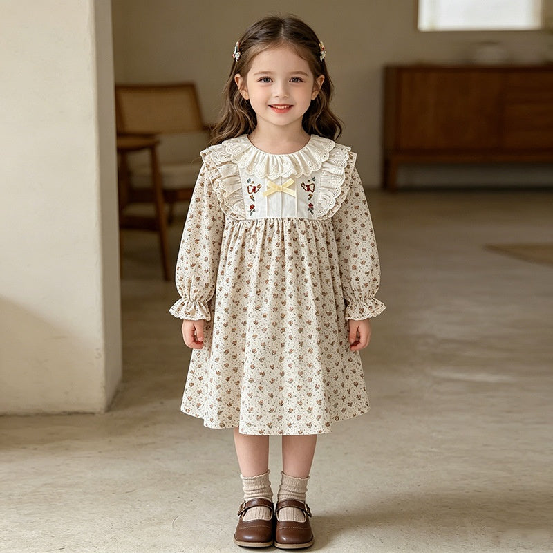 【BABY&KID】フレンチ小花柄ロンパース、ワンピースSK107917
