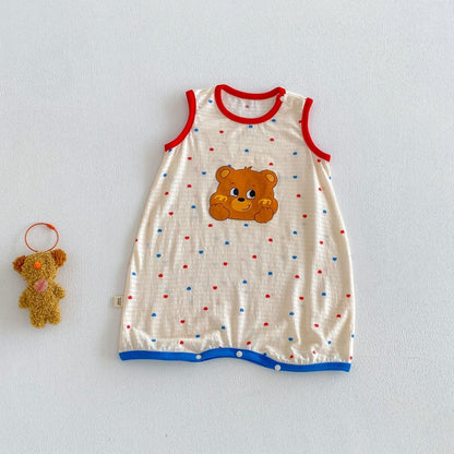【BABY】夏新作ドット小花柄カバーオールSK105610
