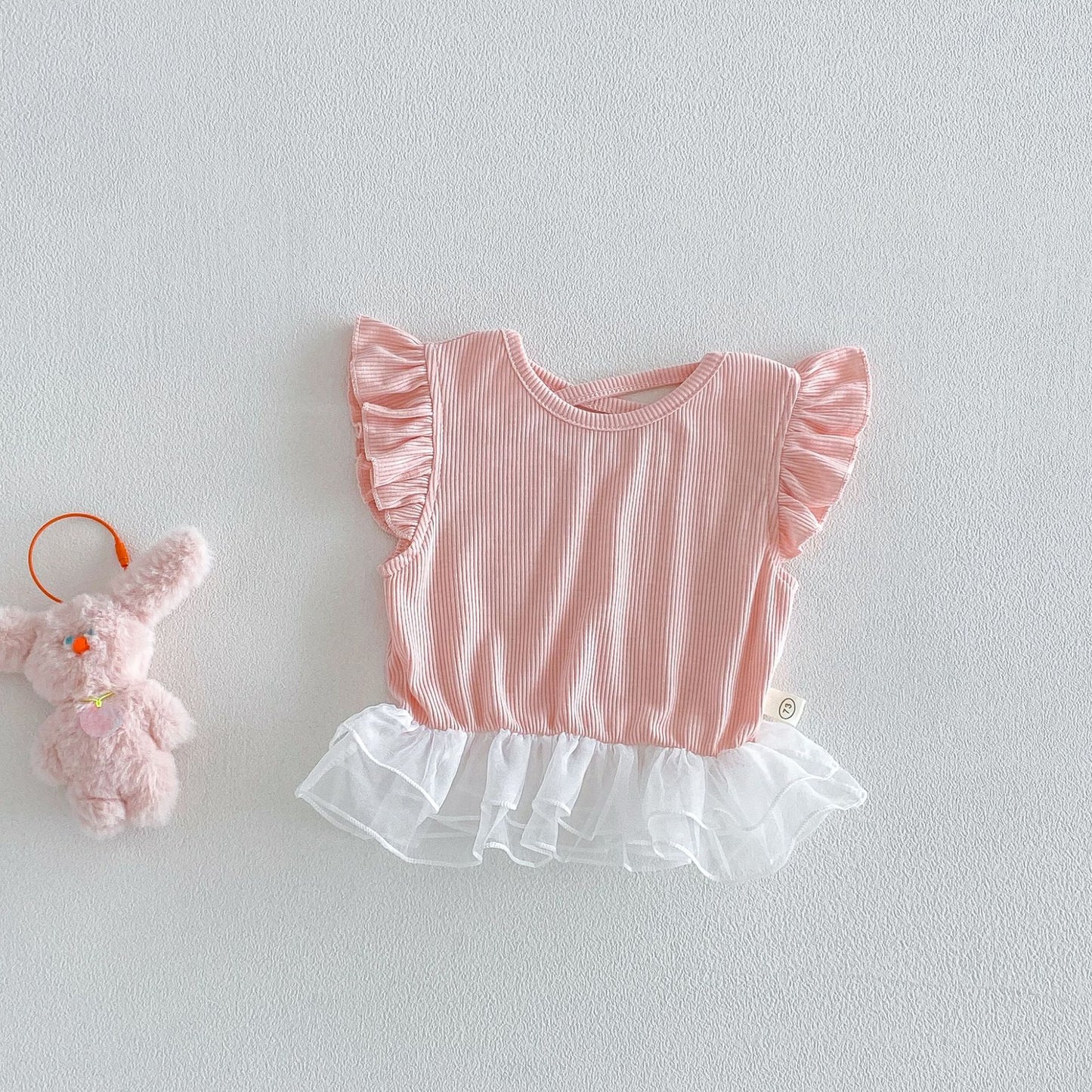 【BABY&KID】夏新作 レース切替Tシャツ&ショートパンツSK105116