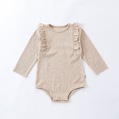 【BABY】北欧風無地フリルロンパース、カバーオールSK101313