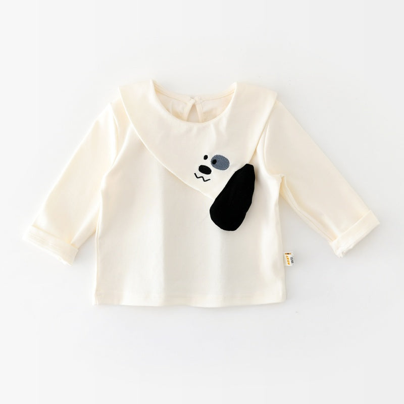 【BABY&KID】いぬ総柄サロペット、いぬ長袖トップスSK107814