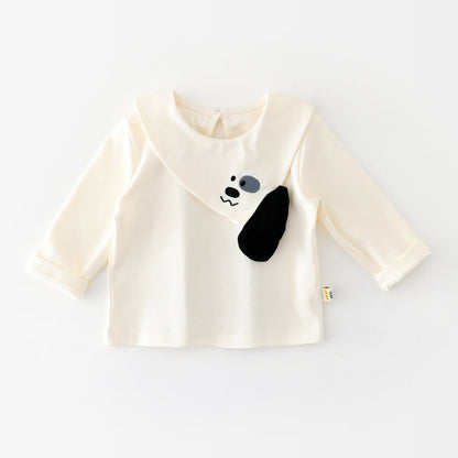 【BABY&KID】いぬ総柄サロペット、いぬ長袖トップスSK107814