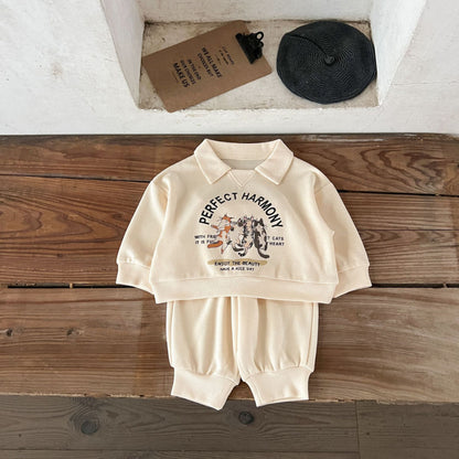 【BABY&KID】カートゥーン柄カジュアルセットアップSK100829