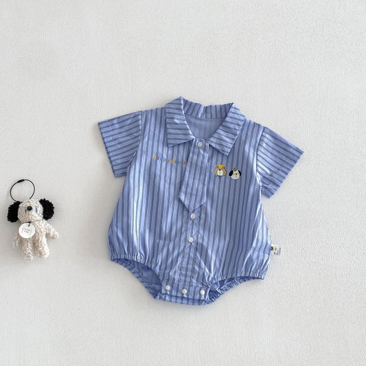 【BABY】夏新作ストライプロンパースSK104507