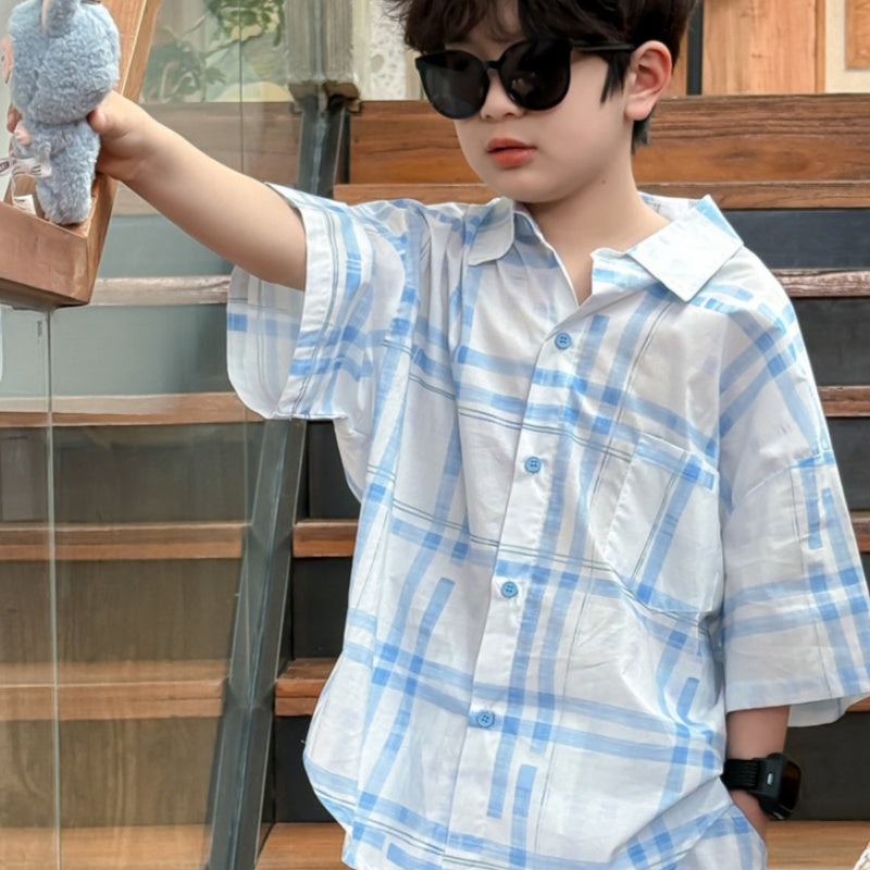 【BABY&KID】夏新作 チェック柄セットアップ、ワンピースSK080519