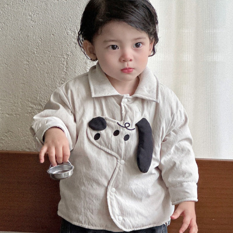 【BABY&KID】冬新作わんちゃん中綿シャツアウターSK103136