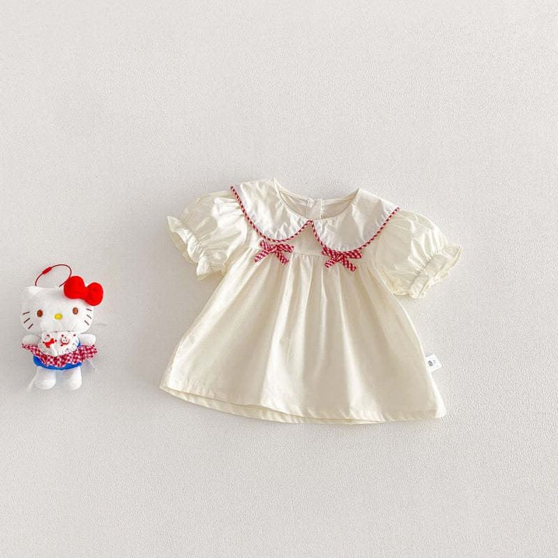 【BABY】夏新作韓国風蝶結びブラウス、蝶結びショートパンツSK104810