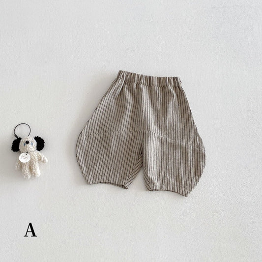 【BABY&KID】夏新作ストライプリラックスパンツ＆カートゥーンプリントシャツSK104622