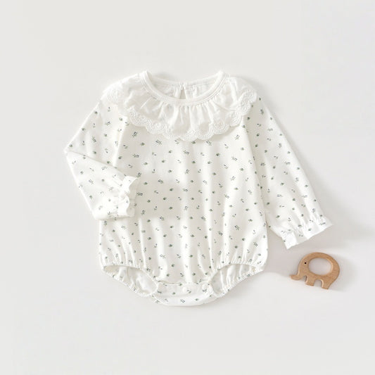 【BABY】小花柄フリル襟ロンパースSK103815