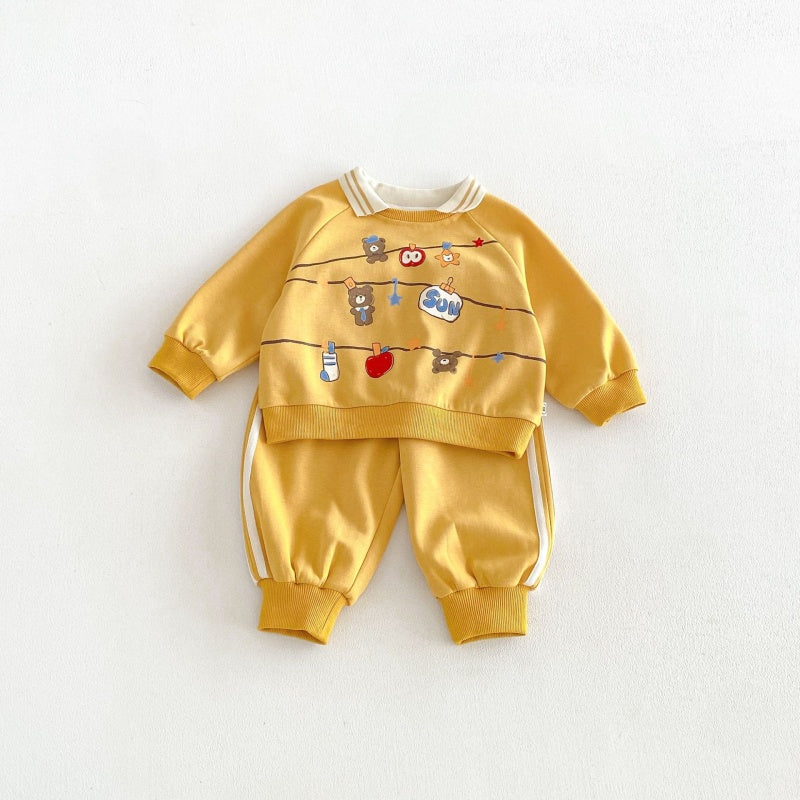 【BABY&KID】カートゥーン襟付きセットアップSK107202